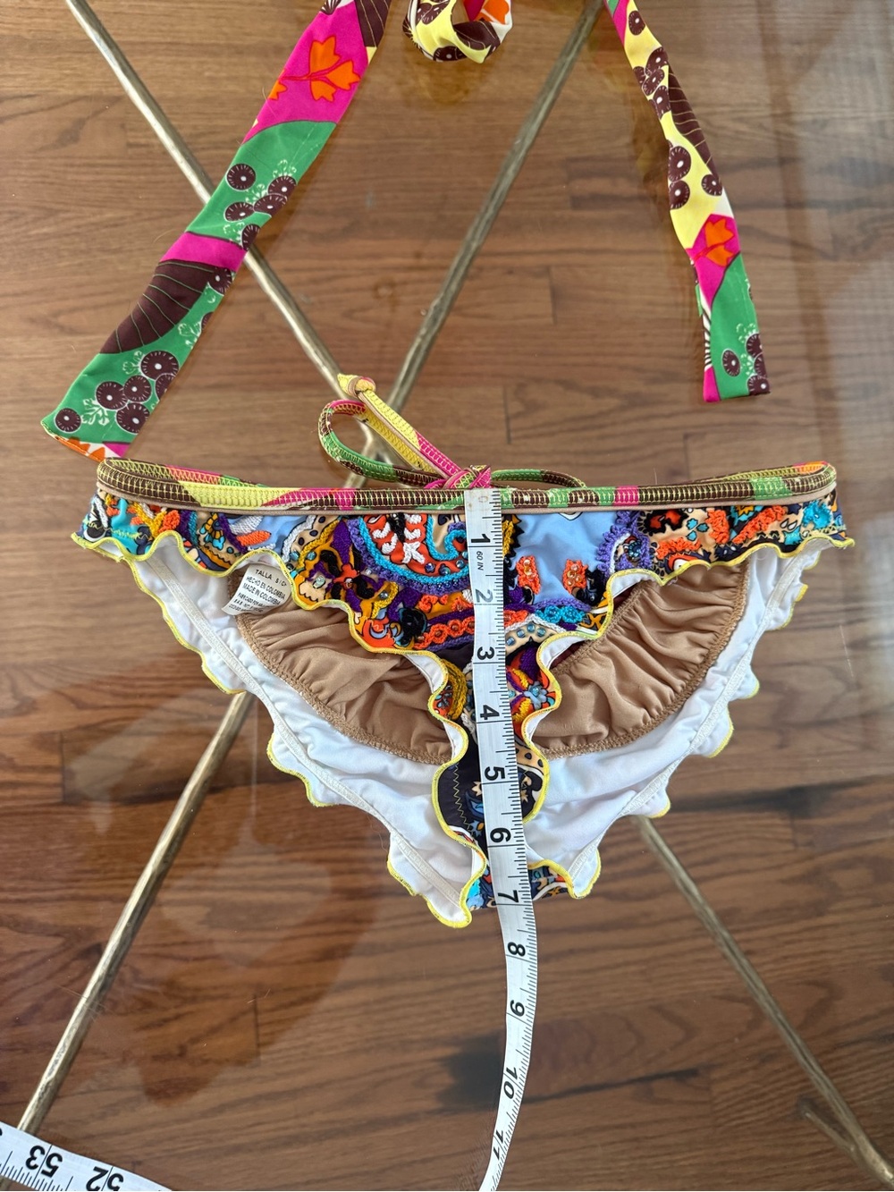 Agua Bendita Rare Carousel Edition Hand Embroidered Crochet Beadwork Bikini Sz S - Picture 7 of 16